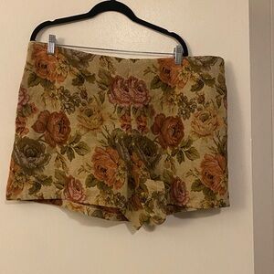 SHEIN Floral High Waist Shorts - Multicolor